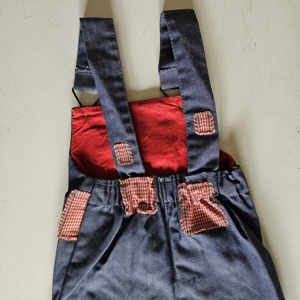 Vintage 1970s Baby Overalls with Patches - Picture 6 of 10